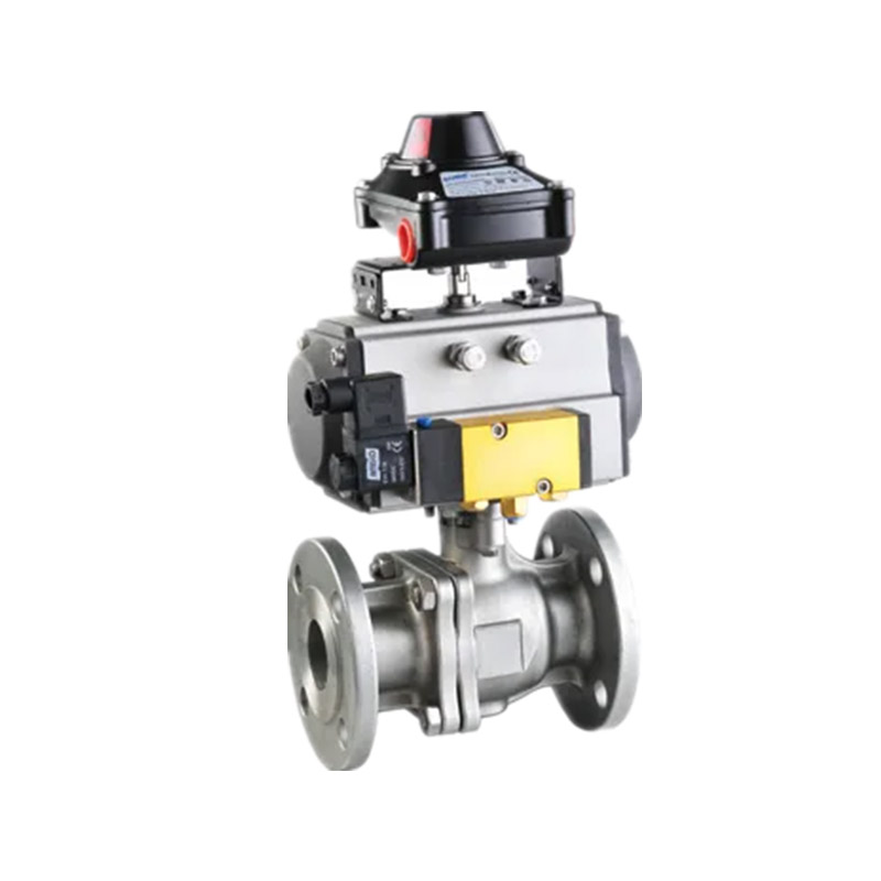 Pneumatische 2-pc-ANSI-Flanschkugelventil 150lb
